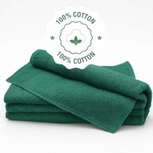 16x27 100% cotton premium hunter green hand towels for home or spa
