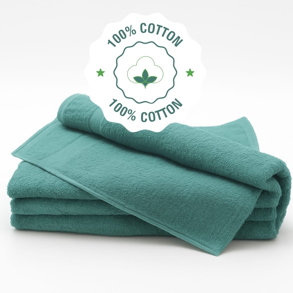 16x27 100% cotton premium hunter green hand towels for home or spa