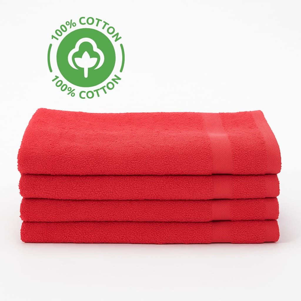 16x27 premium red hand towels made from 100% cotton