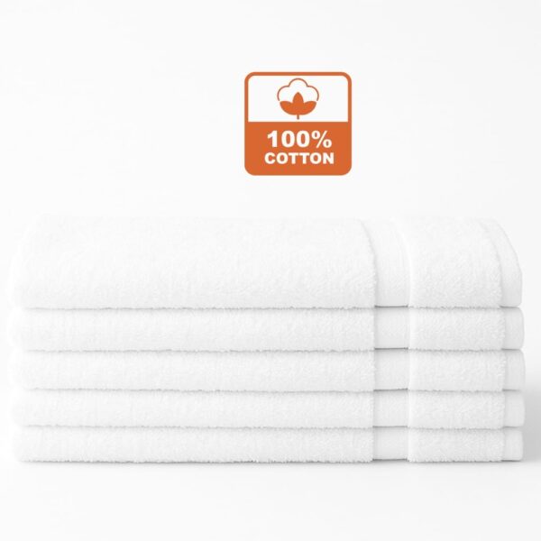 16x27-Premium White Hand towels 100% Cotton - Image 3