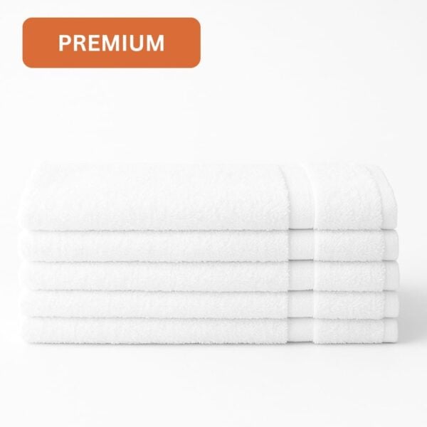 16x27 premium white hand towels made from 100 percent cotton