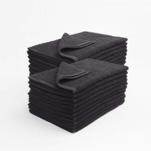 100% Cotton Wholesale Black Bleach Resistant Hand Towels