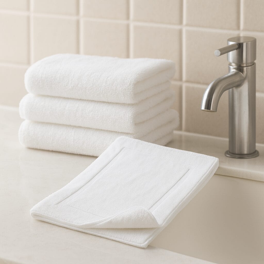 soft and durable 20x30 white bath mats 7 lbs per dozen