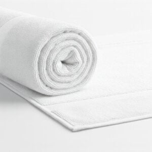 high-quality 20x34 white cotton bath mats 9lbs/doz bulk pack