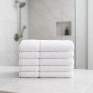 Premium 100% Cotton White Wholesale Bath Towels