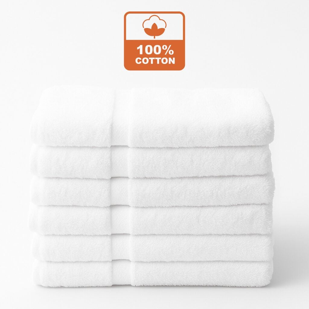Premium 100% Cotton White Wholesale Bath Towels