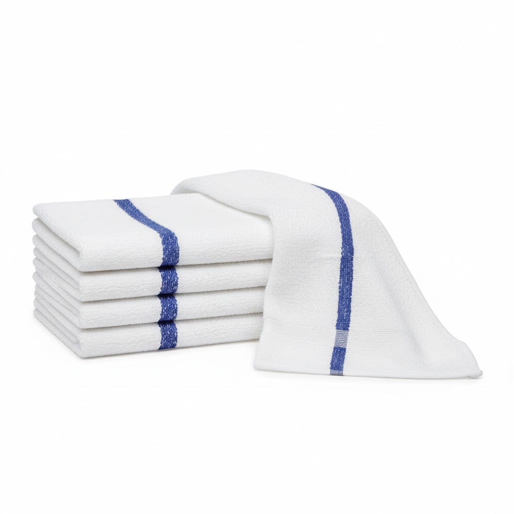 Wholesale Blue Stripe Bath Towels