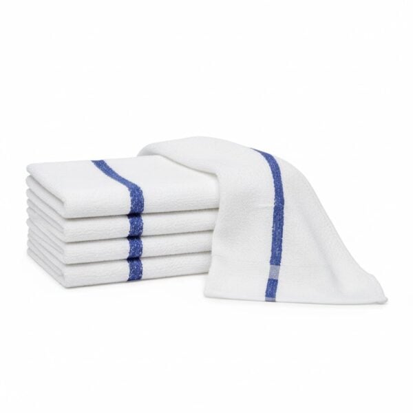 Economy 22X44-Bath towels w/Blue Stripe - Image 2