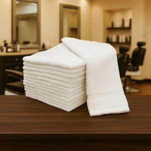 barber towels white