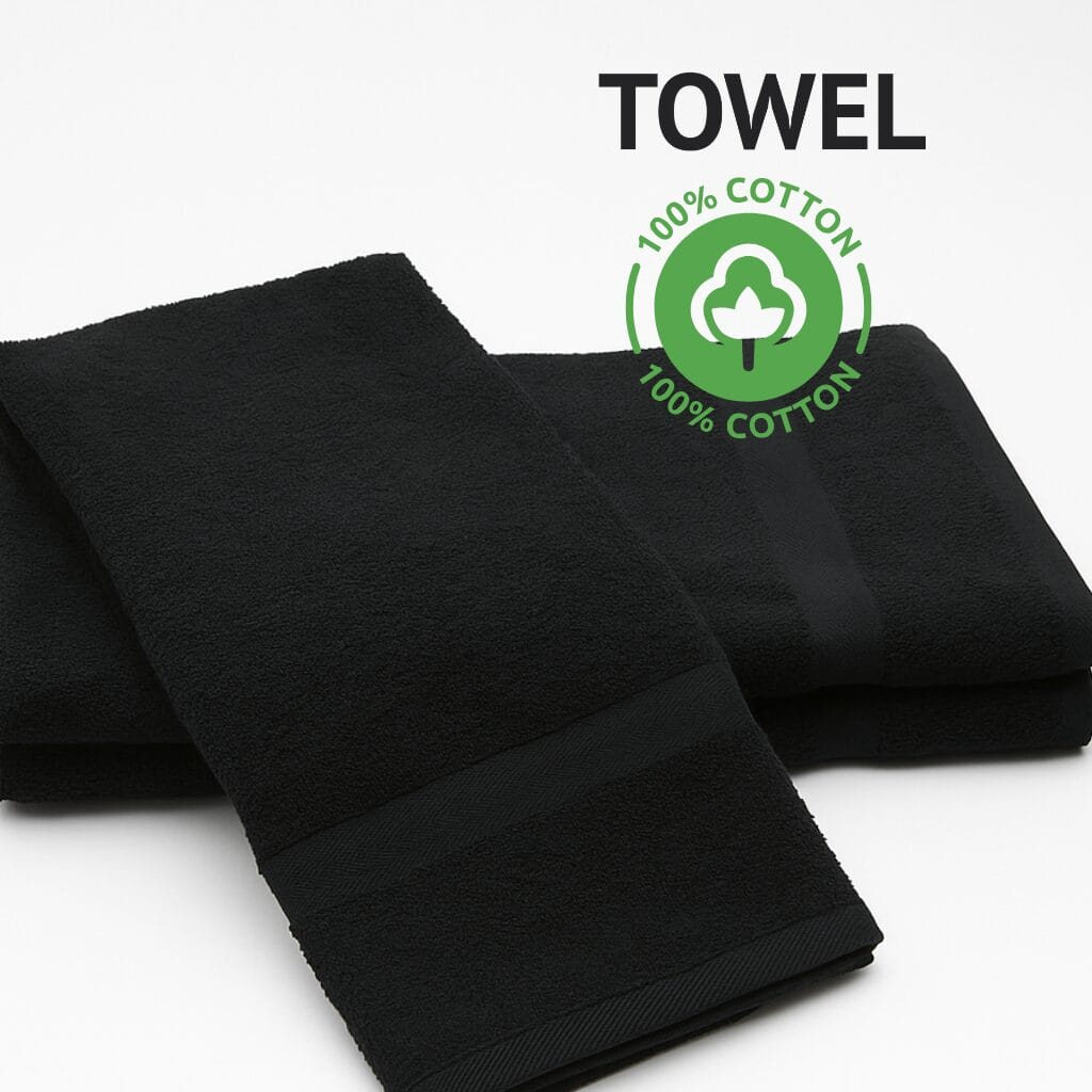 Premium Black Hand Towels Wholesale