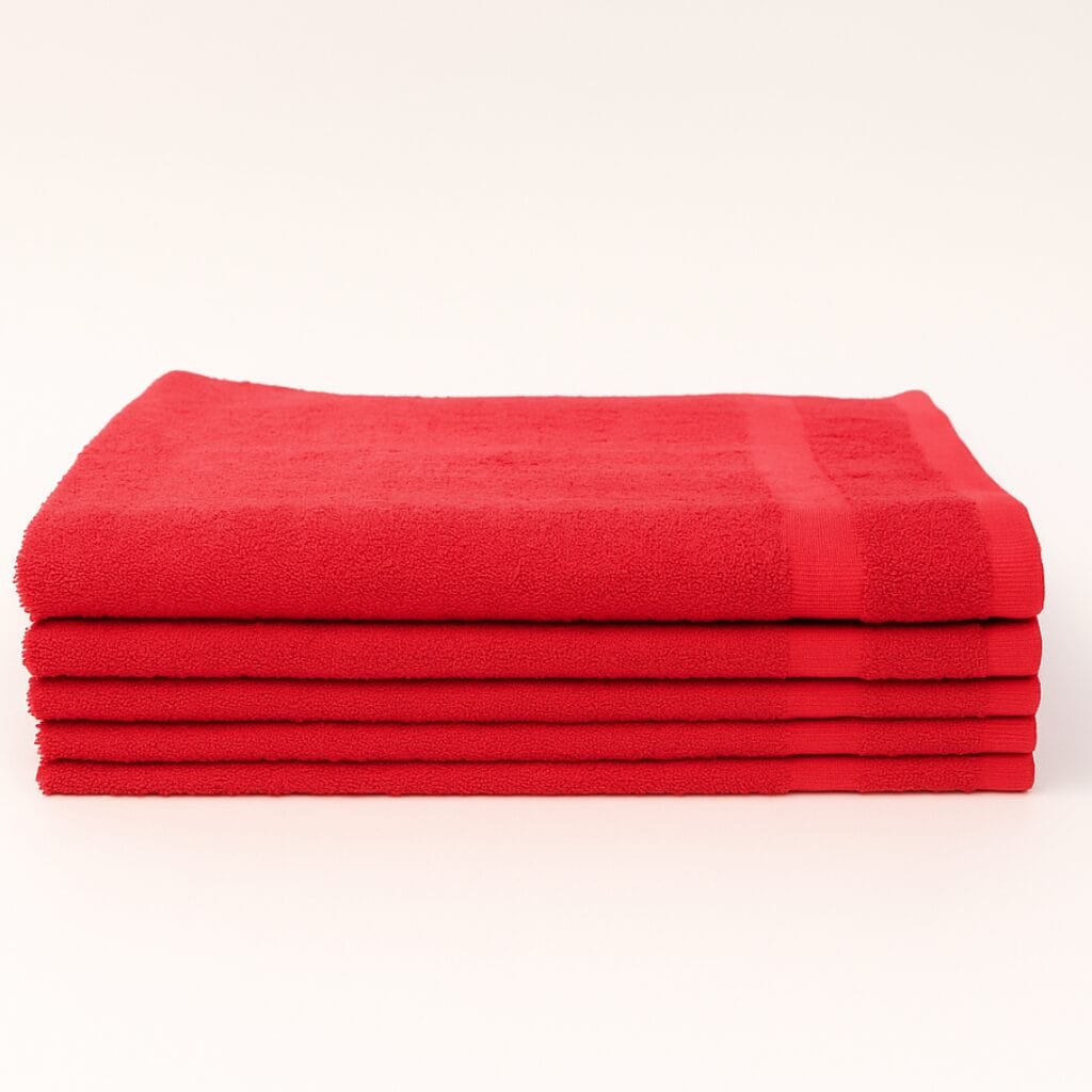 Premium 100% Cotton Wholesale Red Hand Towels