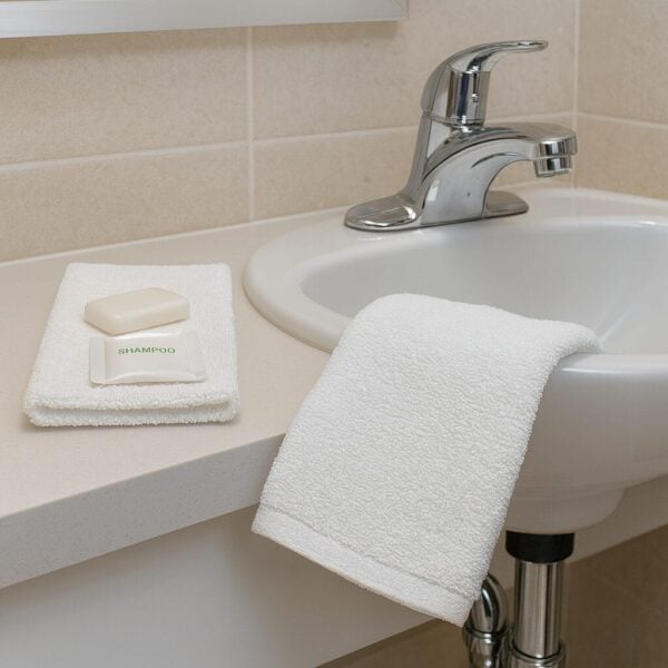 12x12- Economy White Washcloths - 1Lb/doz100% Cotton - Image 2