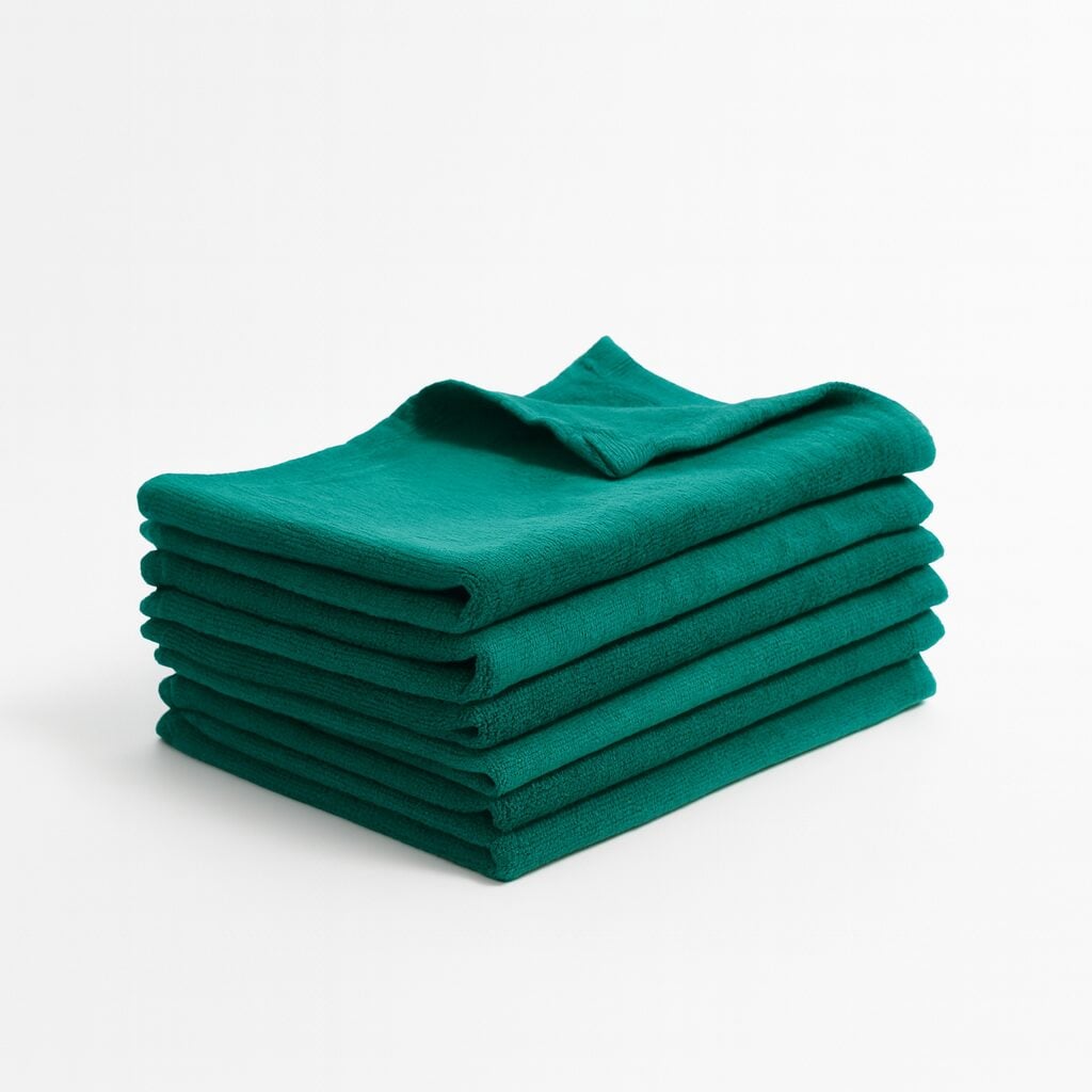 Hunter Green Terry Velour Hand Towels Wholesale
