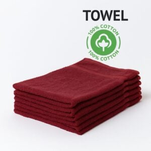 15x25 burgundy wholesale hand towels made from 100% cotton