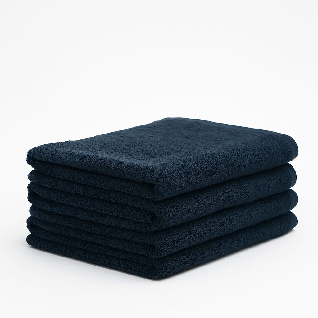 Navy blue wholesale hand towels made from 100% cotton