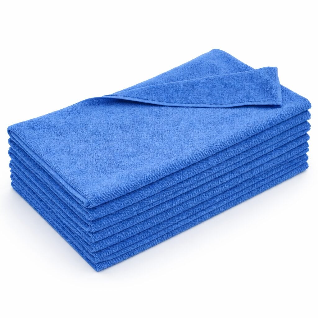 Royal blue microfiber towels 16x16