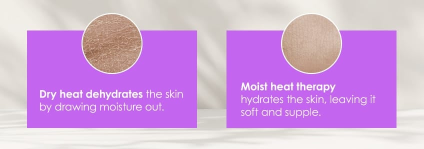 The difference between dry heat therapy and moist heat therapy