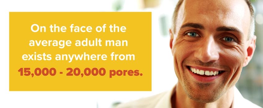 Pores on Adult Man's Face