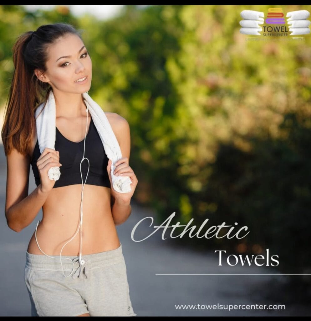 woman using gym workout towels