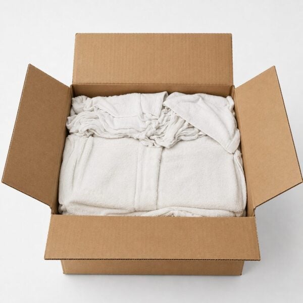 reclaimed used white towels